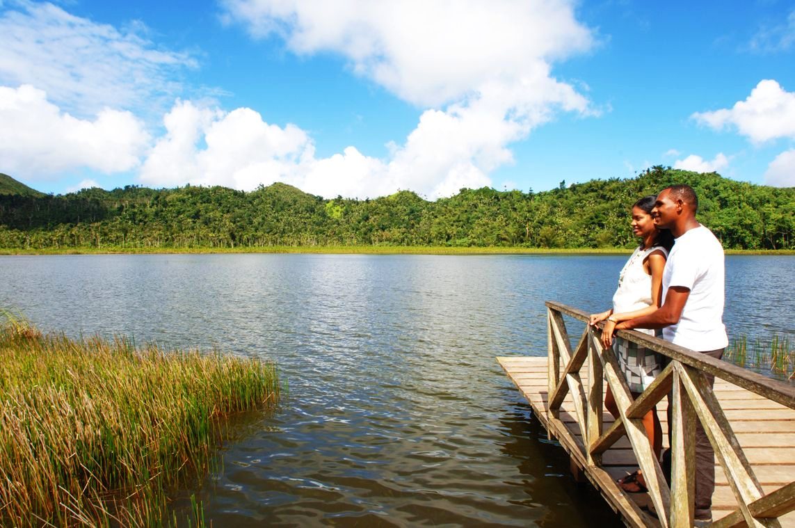 Kratersee Grand Etang Lake im Nationalpark, Grenada