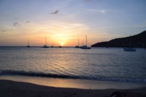 Sonnenuntergang über dem Meer, Bequia